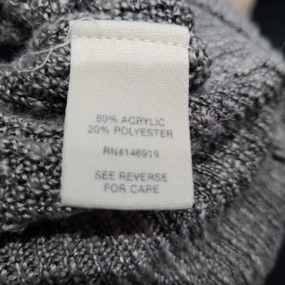 Mudd Womens Gray Oversized V-Neck Knit Cardigan Sweater Size Medium Minimalist - Picture 6 of 8